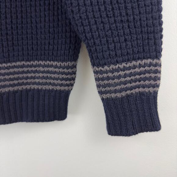 Celtic & Co 100% wool chunky knit shawl collar gray pullover‎ - Picture 5 of 8